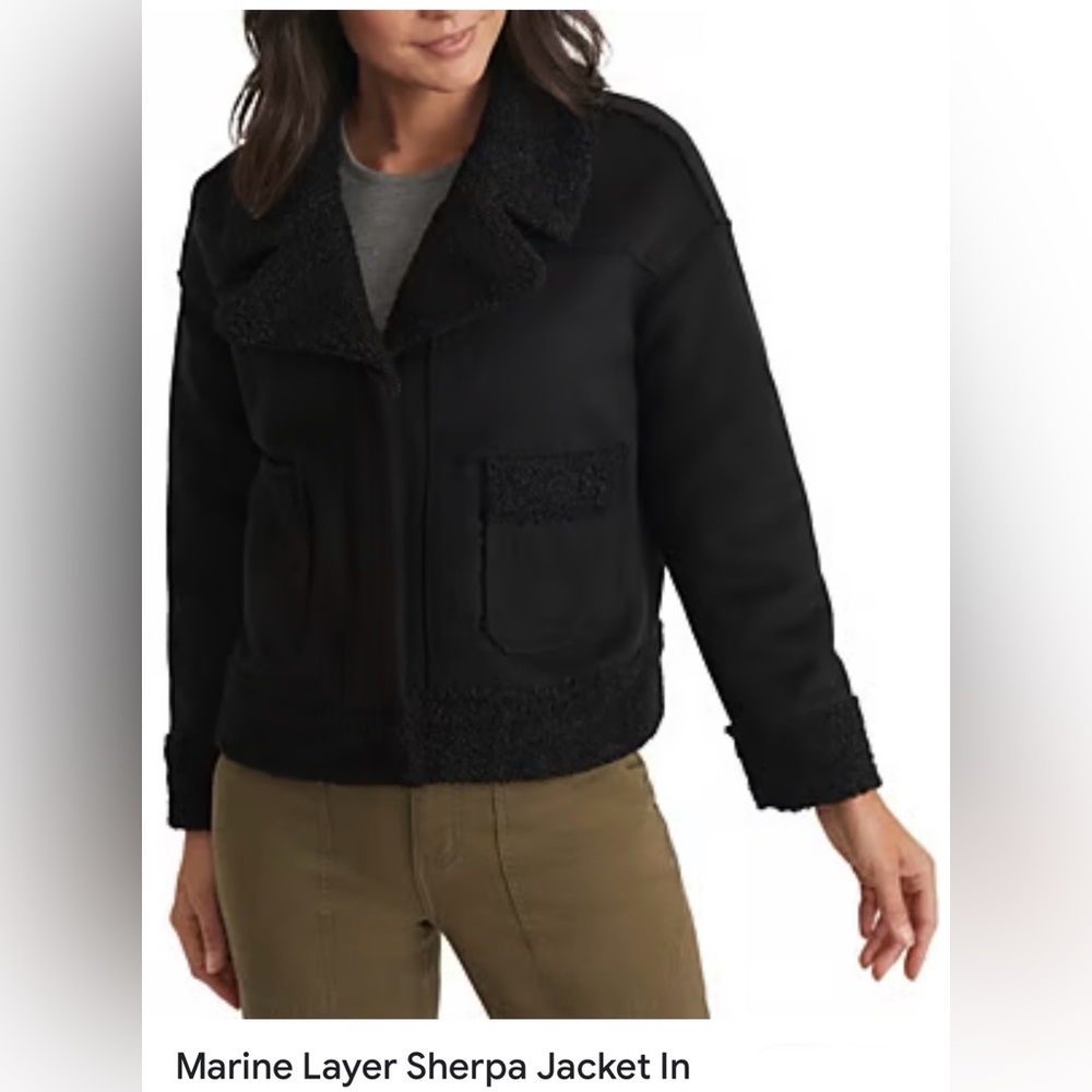 Marine Layer black jacket S EUC